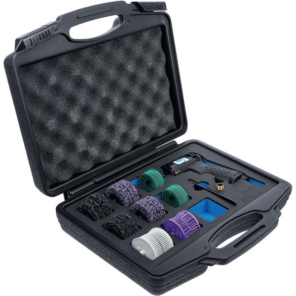 Druckluft-Radierer-Satz im schwarzen Koffer