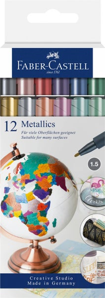Faber-Castell Marker Metallics 12er Set