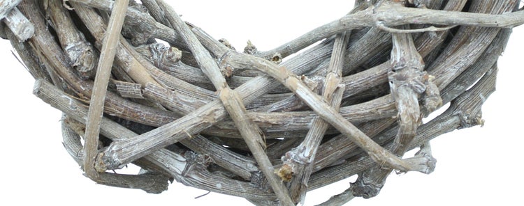 FRANK FLECHTWAREN | Kranz Nostalgie, 2er Set, HOLZ, ca. Ø 20 x 7 cm, Innen-Ø 7 cm
