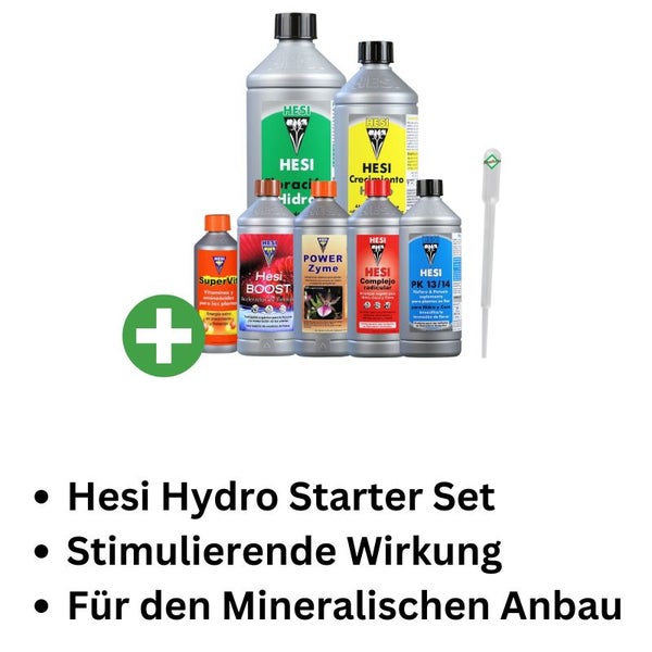 Hesi 7-Teiliges Hydro Dünger Set XL – Komplettset für Optimales Pflanzenwachstum | Für Indoor Grow & Hohe Erträge | Einfach Anwendung für Anfänger | Natürliche Qualität & Flexibel in jeder Wachstumsphase
