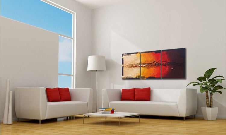 Das schöne Bild -Set On Fire- 180x70x2 cm handgemaltes Unikat