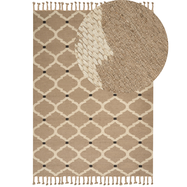 Teppich ORENCIK 200 x 300 cm Jute Beige