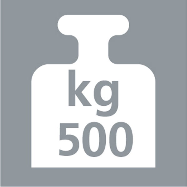 Symbol für eine maximale Traglast von 500 Kilogramm