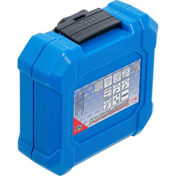 BGS technic Hilfsriemen-Spannwerkzeug-Satz in blauem Kunststoffkoffer