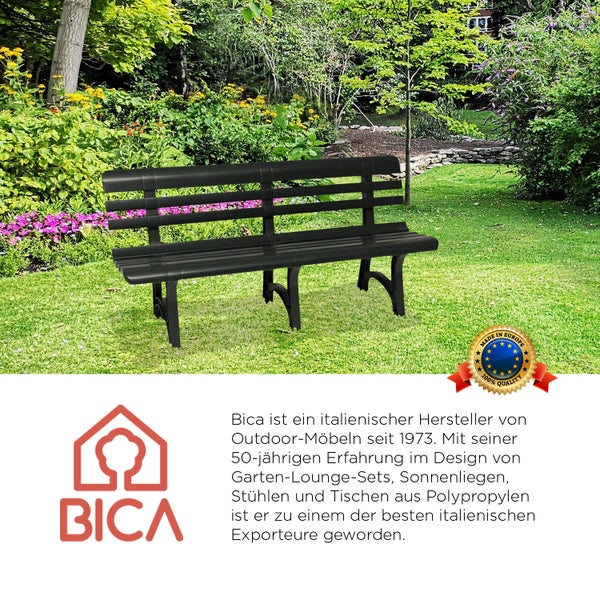 BICA Olimpia 3-Sitzer Gartenbank in Anthrazit