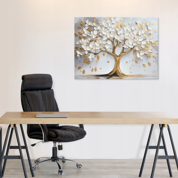 Leinwand Bilder Abstrakt Baum Leinwandbild Wandbild Wohnzimmer 120X80 cm