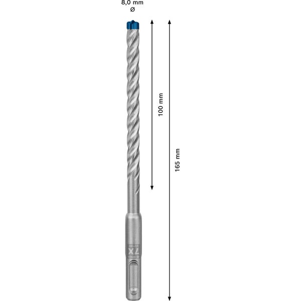 Bosch 50x Expert SDS plus-7X Hammerbohrer 8 x 100 x 165 mm  - 2608900192