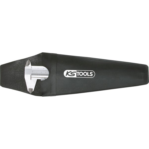Schublehre mit KS Tools Logo im schwarzen Etui
