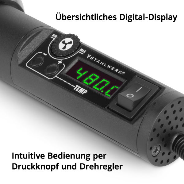 Lötstation Heißluftgebläse HLG-480 ST mit 700 W und 100-480°C Lötgerät