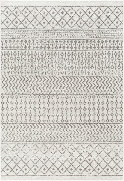 Skandinavischer Boho Teppich Elfenbein/Grau 160x230 cm MILA
