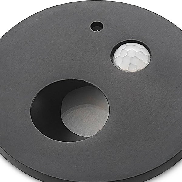 Arcchio LED Wandeinbaustrahler Neru mit Bewegungsmelder (Modern) in Schwarz aus Aluminium (1 flammig, ) Wohnzimmerleuchte