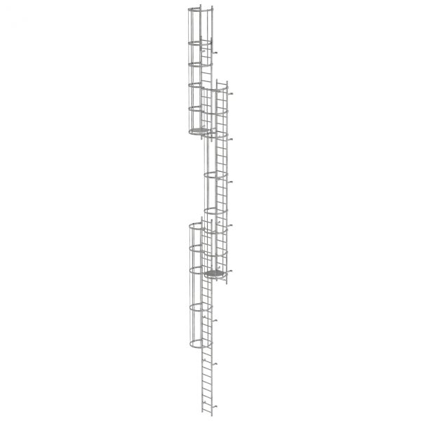 MUNK ortsfeste Steigleitern Edelstahl, 14,00m SH PG2