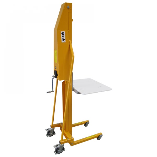 Materialheber mit Handkurbel und Rollen