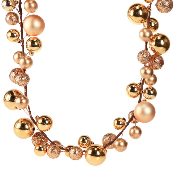 Dekorative Girlande mit Kugeln für Weihnachten