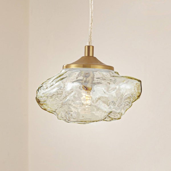 Lindby Pendelleuchte Piatra (Modern) in Creme aus Glas (1 flammig, G9) - Hängelampe Esstischlampe Hängeleuchte Wohnzimmerleuchte