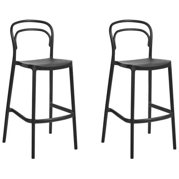 Garten-Barhocker 2er Set PORANO Schwarz