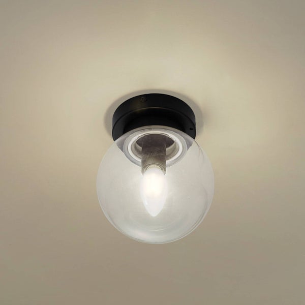 Deckenleuchte mit runder Glasabdeckung