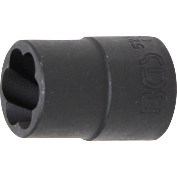 BGS Spiral-Profil-Steckschlüssel-Einsatz / Schraubenausdreher Antrieb Innenvierkant 12,5 mm (1/2) SW 15 mm - 5266-15