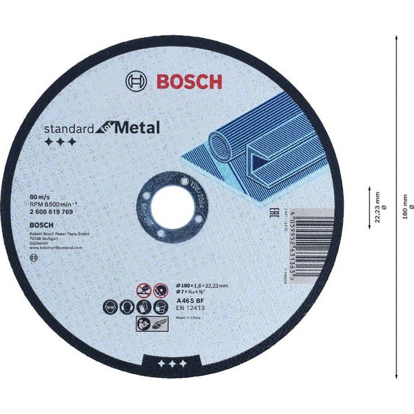 Bosch Standard for Metal für Trennscheibe gerade, 180 mm, 22,23 mm - 2608619769