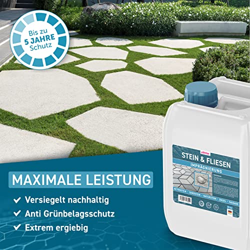 PLINTEX® [5L] Steinimprägnierung Außen & Innen I Stein Imprägnierung universell anwendbar I Naturstein, Steinplatten, Pflasterstein I Steinversiegelung