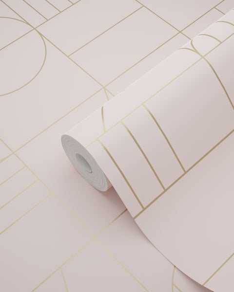 Tapetenrolle mit geometrischen Linien