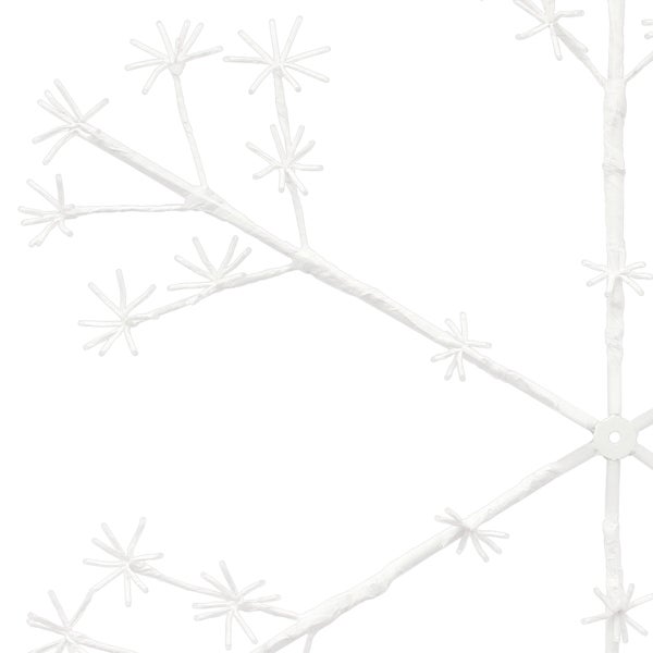 ECD Germany LED-Schneeflocke mit 384 warmweißen LEDs, 120 cm, Dekorative Hängende Weihnachtsbeleuchtung für Innen/Außen, IP44 Wasserdicht, Fenstersilhouette Fenster Deko Lichterkette für Weihnachten
