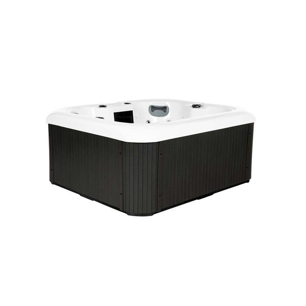 Home Deluxe - Outdoor Whirlpool - SEA STAR PURE - Maße 180 x 160 x 79 cm - Inkl. Heizung, 19 Massagedüsen und 15 Lichtquellen I Außen Whirlpool Spa für 4 Personen