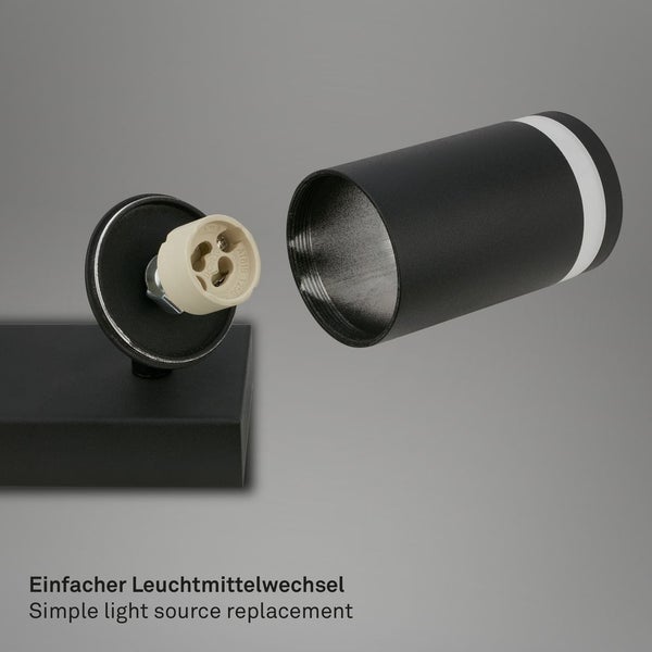 Deckenstrahler Deckenleuchte Deckenlampe Schlafzimmer Schwenkbar 2-flammig GU10
