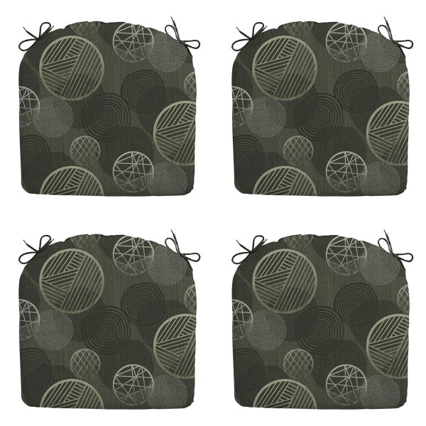 Sitzkissen Circle grün - Ca. 46x48 cm - 4er-Set