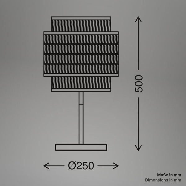 FULFILMENT ONLY table lamp, black / nature, 1xE27/max. 10W excl.