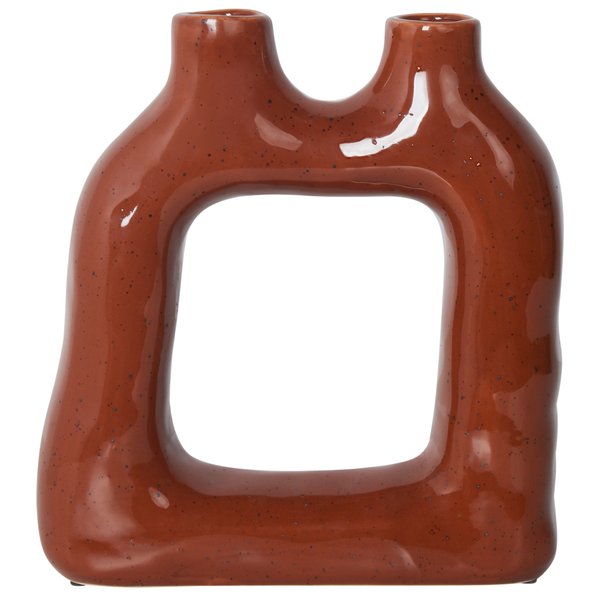 Blumenvase MULLET Steinzeug 28 cm Braun