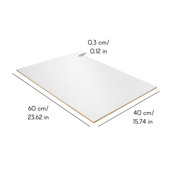 Creative Deco 10xWeiße MDF Platten 600x400x3 mm