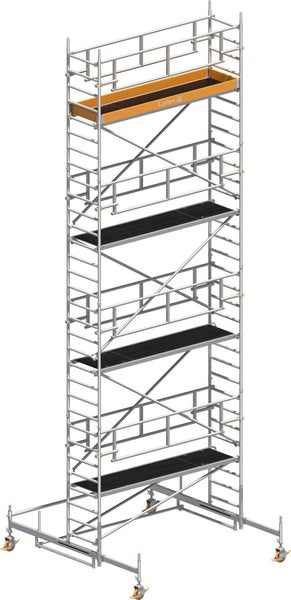 Layher Fahrgerüst mit mehreren Arbeitsebenen