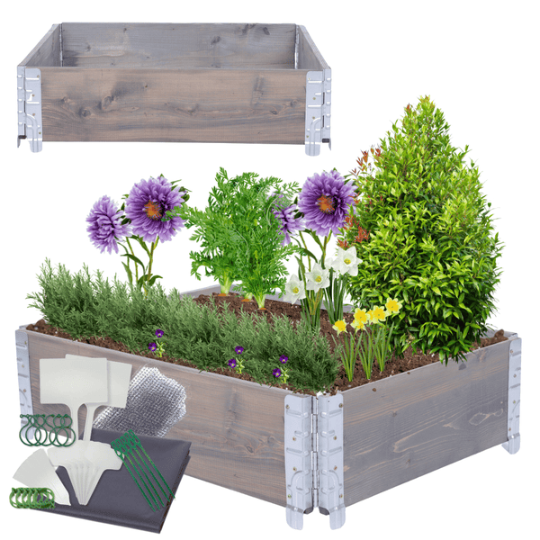 Hochbeetkisten GrowBox HxBxT 20x60x80 cm 1 Ebene Holz Grau