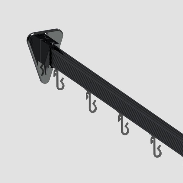 Duschvorhangschiene Flexi, Schwarz Matt