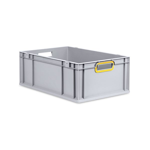 PROREGAL Eurobox Nextgen Color HxBxT 22 x 40 x 60 cm 44 Liter Griffe Gelb Offen Verstärkter Boden Eurobehälter Transportbox