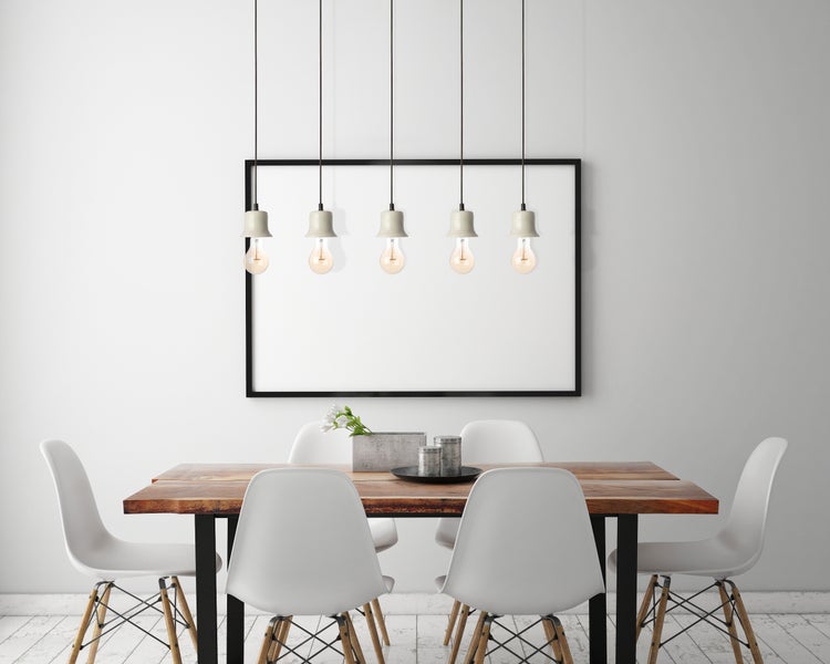 Einzel Pendelleuchte Solo Marmor Weiß | Wohnzimmer Esszimmer Leuchte