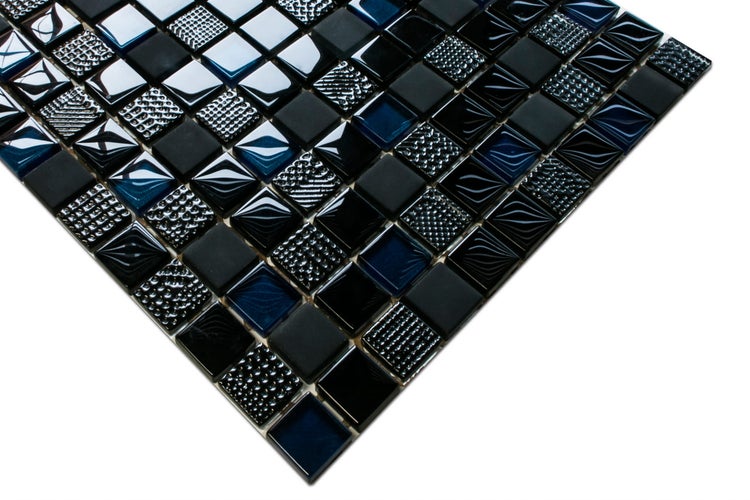 Glasmosaik auf Netz für Bad und Küche 30cm x 30cm  - Inter