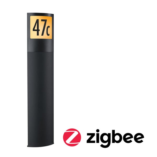 LED Pollerleuchte Smart Home Zigbee 3.0 Padea Dämmerungssensor insektenfreundlich IP44 847mm Tunable Warm 8,5W 700lm 230V Anthrazit Kunststoff