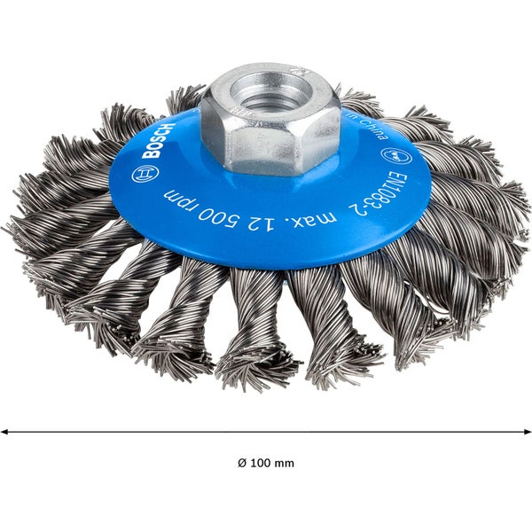 Bosch PRO Metal heavy Kegelbürste 100 x 0,50 mm Gewinde - 2608622011