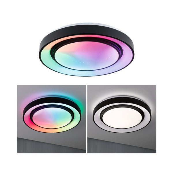 LED Deckenleuchte Rainbow mit Regenbogeneffekt RGBW+ 1500lm 230V 38,5W dimmbar Schwarz, Weiß