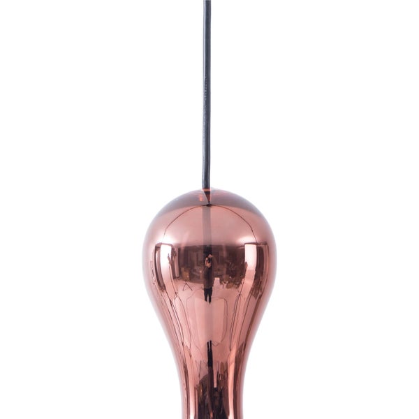 Lucande Pendelleuchte Lyrisa (Modern) in Kupfer aus Glas (1 flammig, E27) - Hängelampe Esstischlampe Hängeleuchte Wohnzimmerleuchte