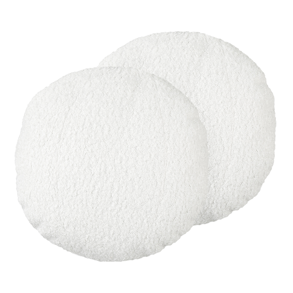 Dekokissen 2er Set RUTABAGA Bouclé 30 x 30 cm Weiß Ohne Muster