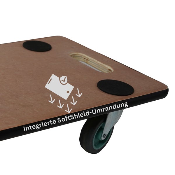 PROREGAL MegaDeal 2x Transportroller 4 Rollen HxBxT 11,5x30x60 cm Traglast 200kg Sperrholzplatte