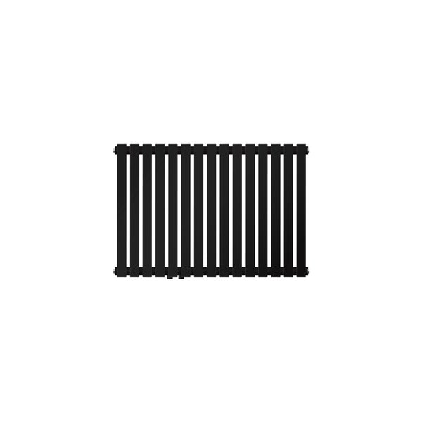 LuxeBath Designheizkörper Stella Horizontal 870 x 600 mm Weiß mit Heizstab 300W Digitalanzeige, Paneelheizkörper Einlagig, Badheizkörper Flach, Bad Heizkörper, Flachheizkörper, Badezimmer Heizung