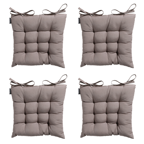 Sitzkissen Tuscany Panama taupe - Ca. 46x46 cm - 4er-Set