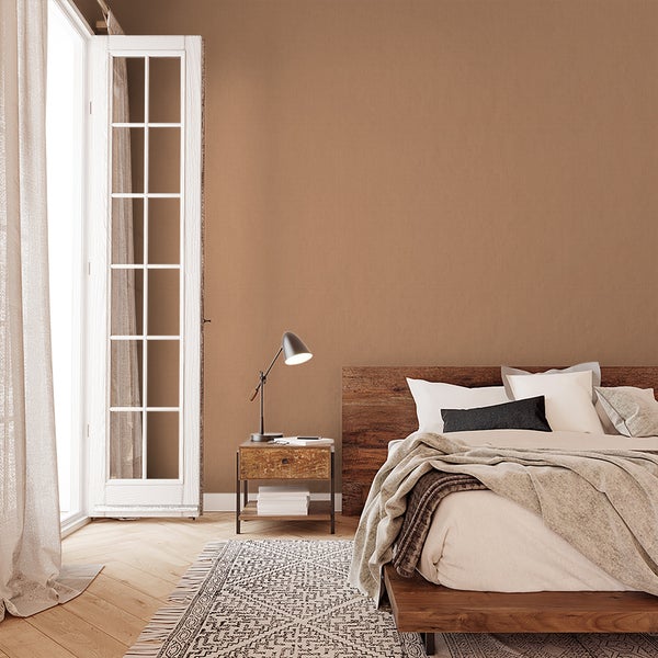 Tapete Orange Struktur Vliestapete für Schlafzimmer Wohnzimmer oder Küche Made in Germany 10,05 x 0,53m