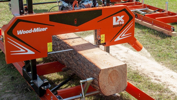 Wood-Mizer LX50SUPER - Sägewerk mit 14 PS Benzinmotor - 3,8m Schnittlänge - verlängerbar