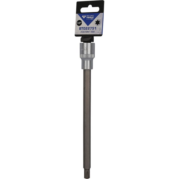 BRILLIANT TOOLS 1/2 RIBE-Bit-Stecknuss 200 mm lang M9 - BT022751