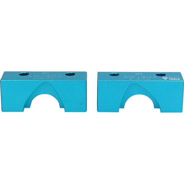 Zwei blaue Brilliant Tools Werkzeug-Halterungen